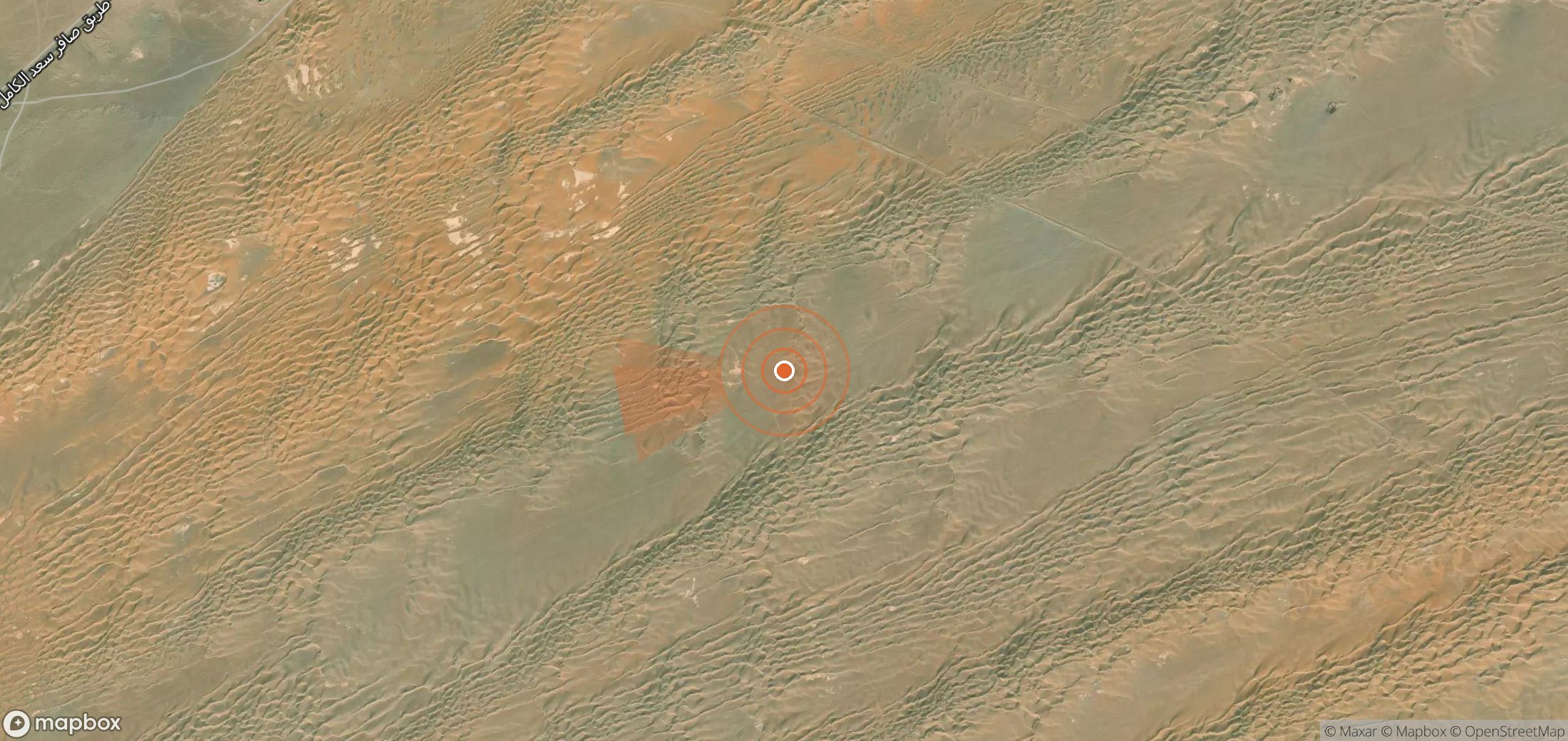 Satellite map of methane plume locations in Yemen