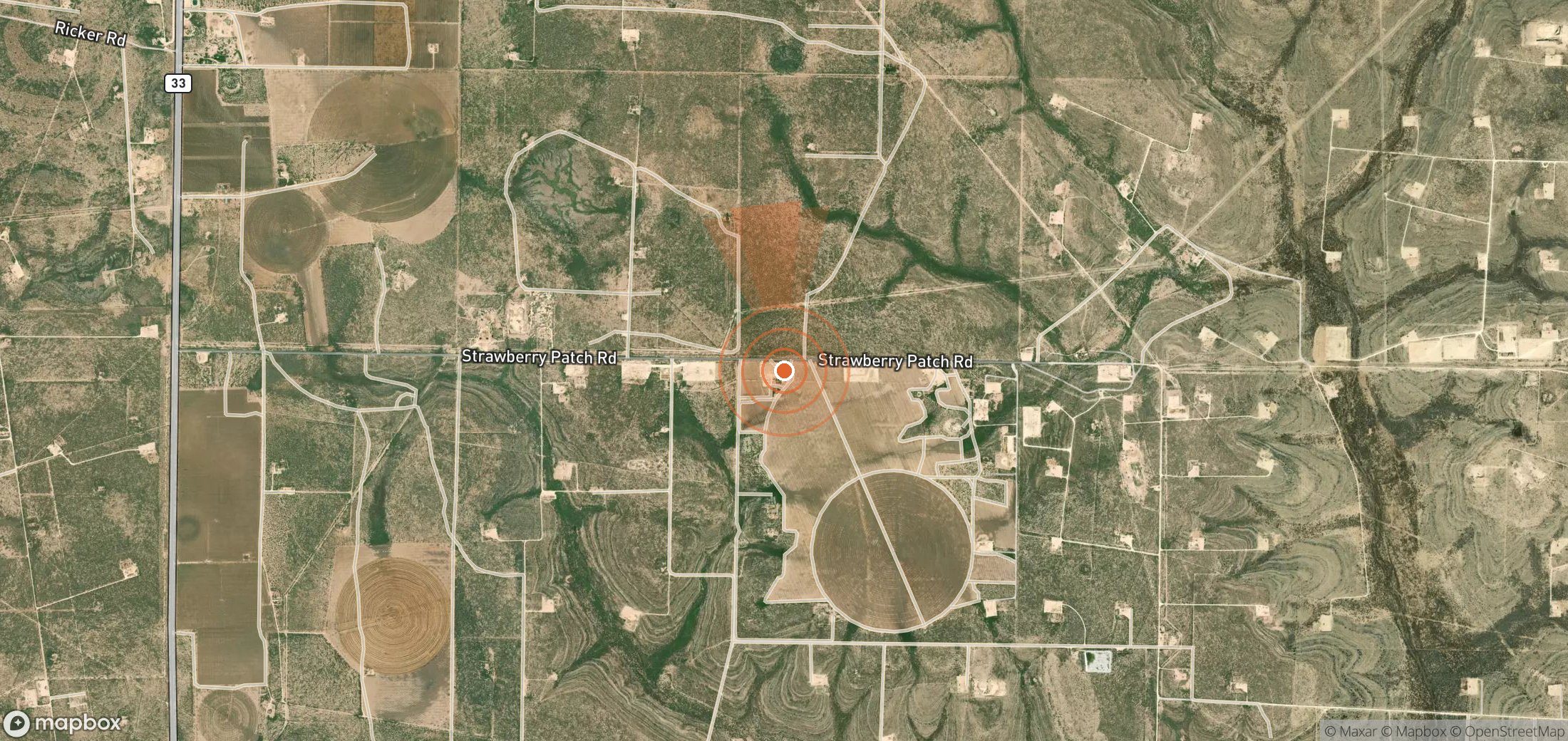 Satellite map of methane plume locations in United States
