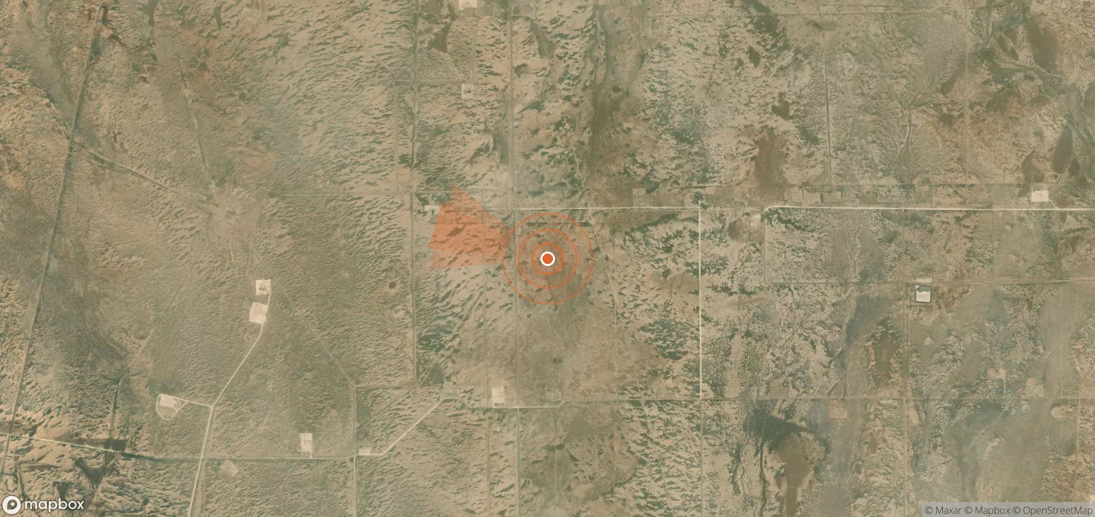 Satellite map of methane plume locations in United States