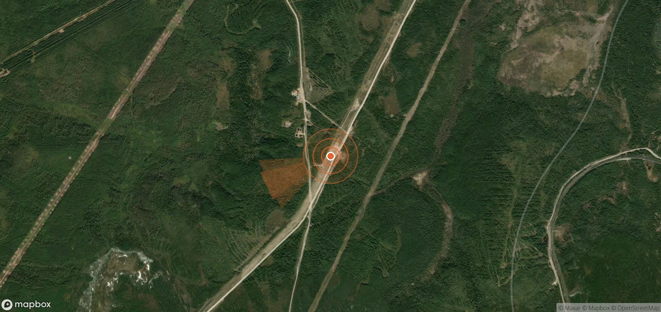 Satellite map of methane plume locations in Russia
