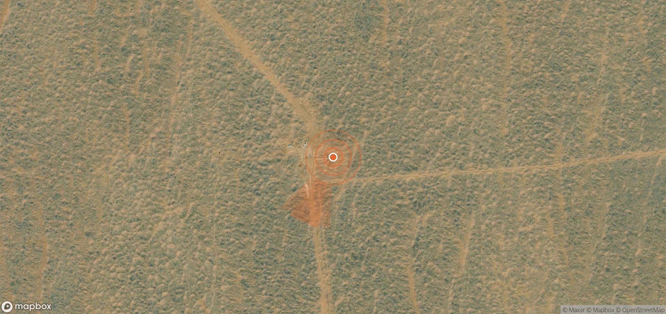 Mapa satelital de plumas de metano en Turkmenistán