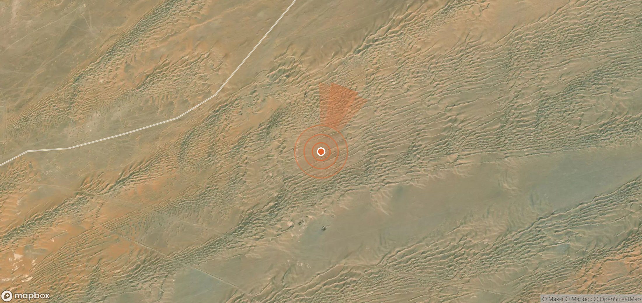 Mapa satelital de plumas de metano en Yemen