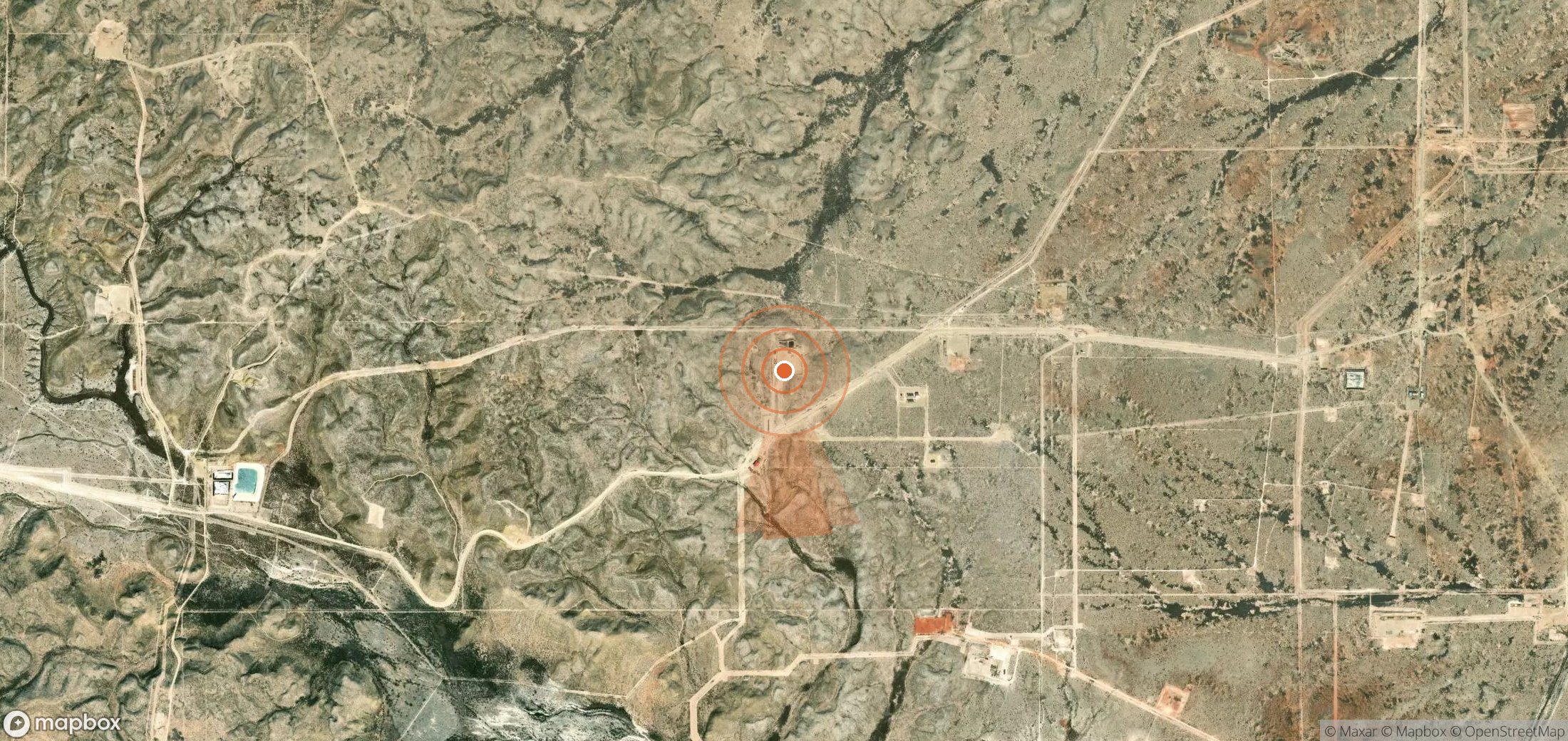Satellite map of methane plume locations in United States