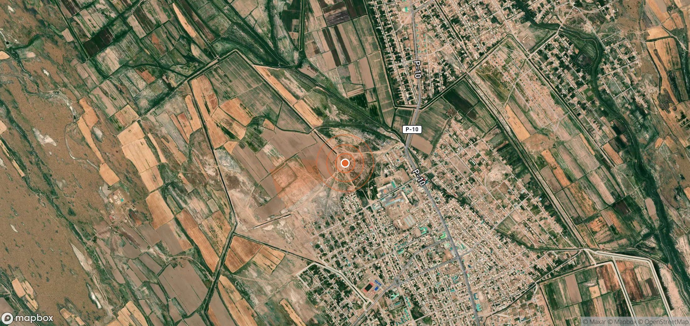 Satellite map of methane plume locations in Turkmenistan