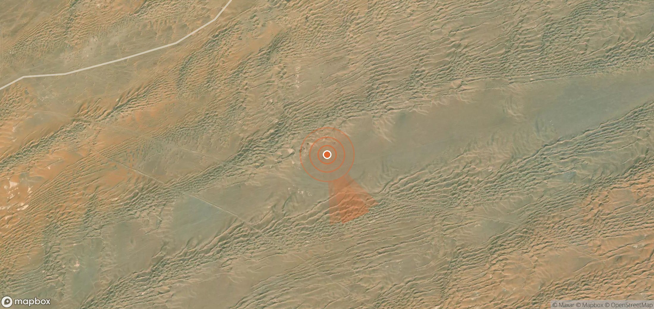 Satellite map of methane plume locations in Yemen