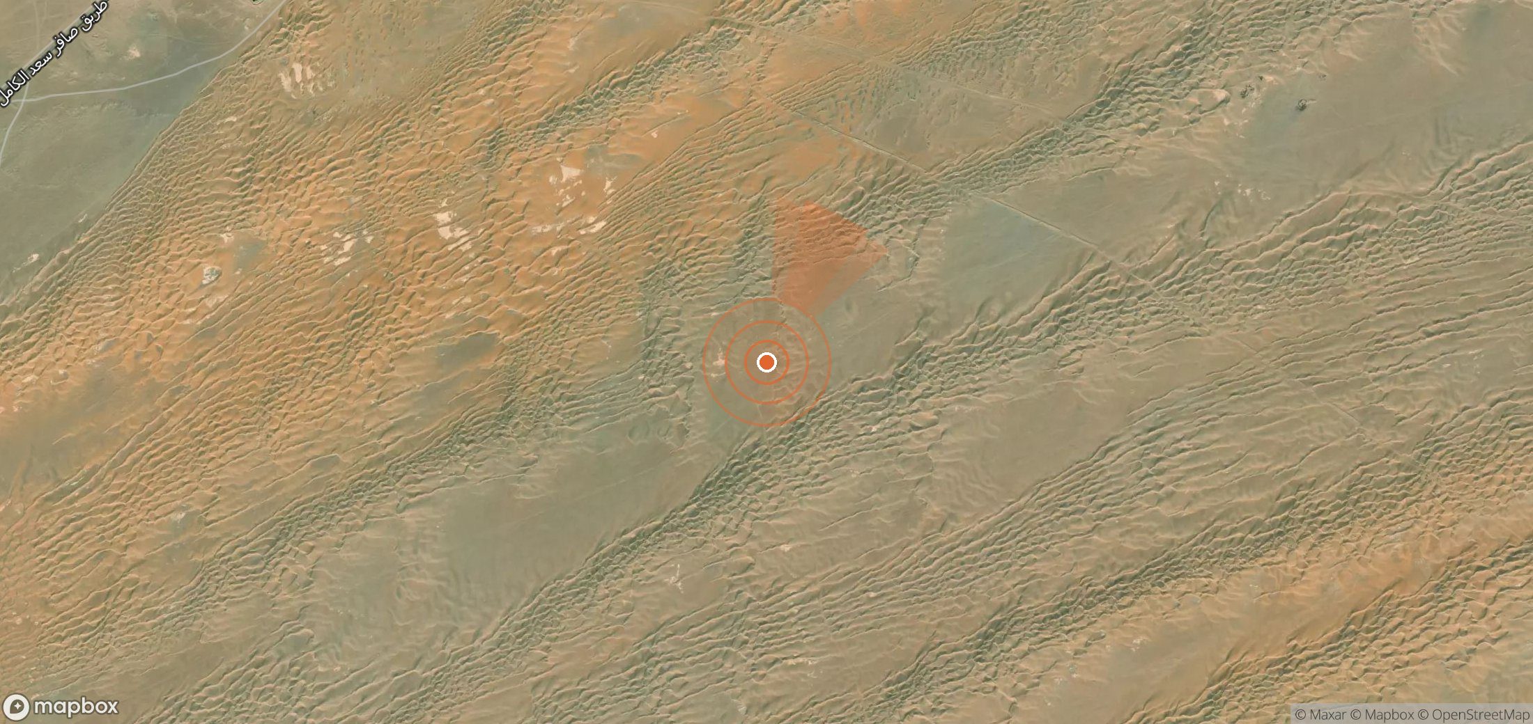 Satellite map of methane plume locations in Yemen