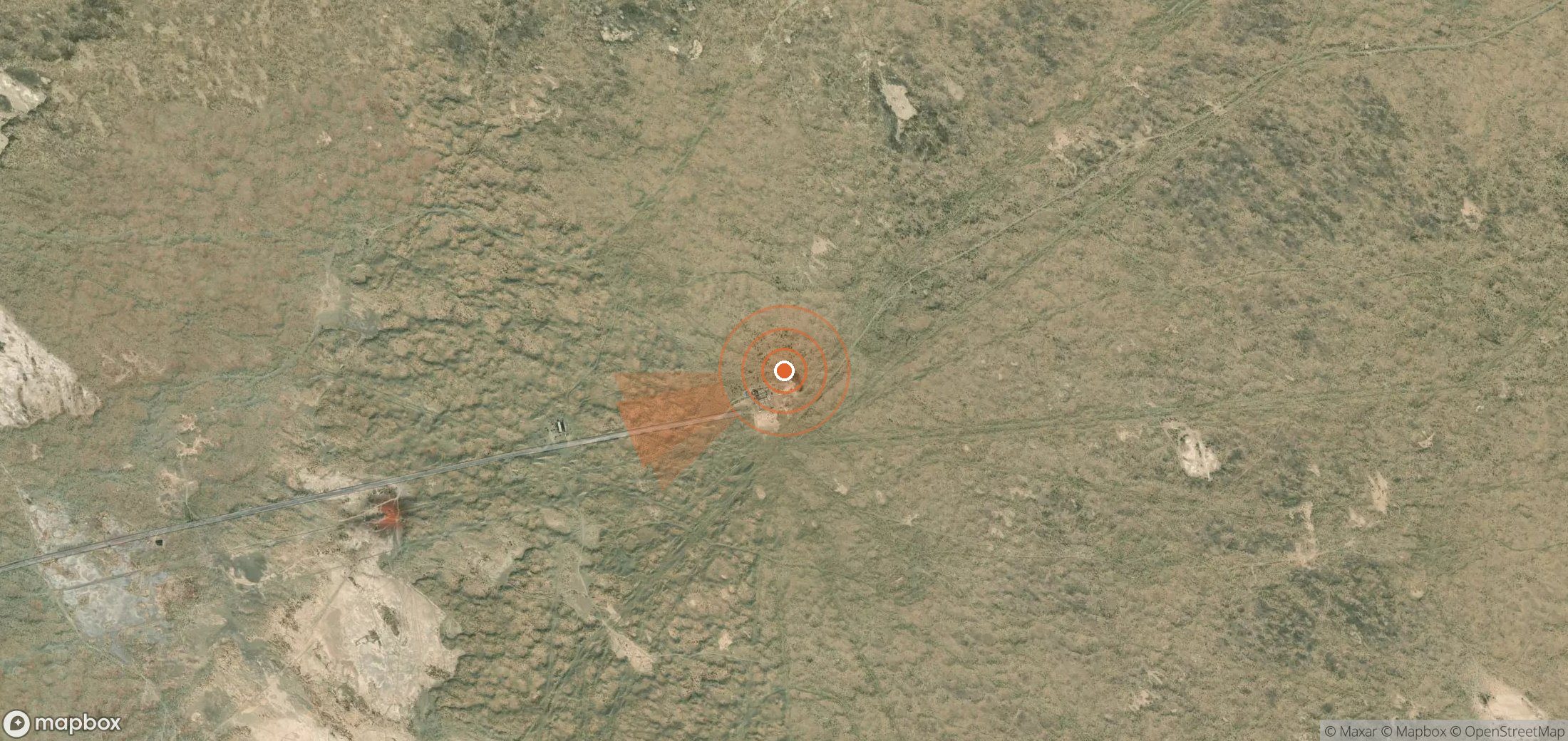 Mapa satelital de plumas de metano en Turkmenistán