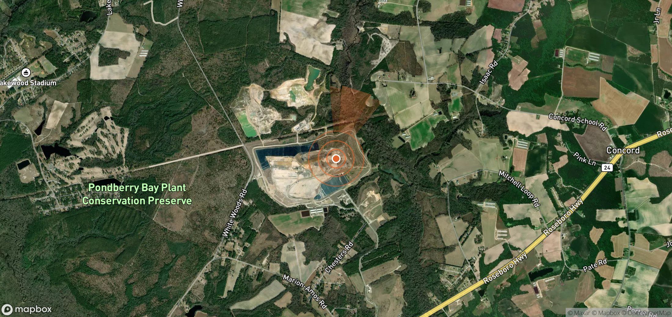 Satellite map of methane plume locations in United States