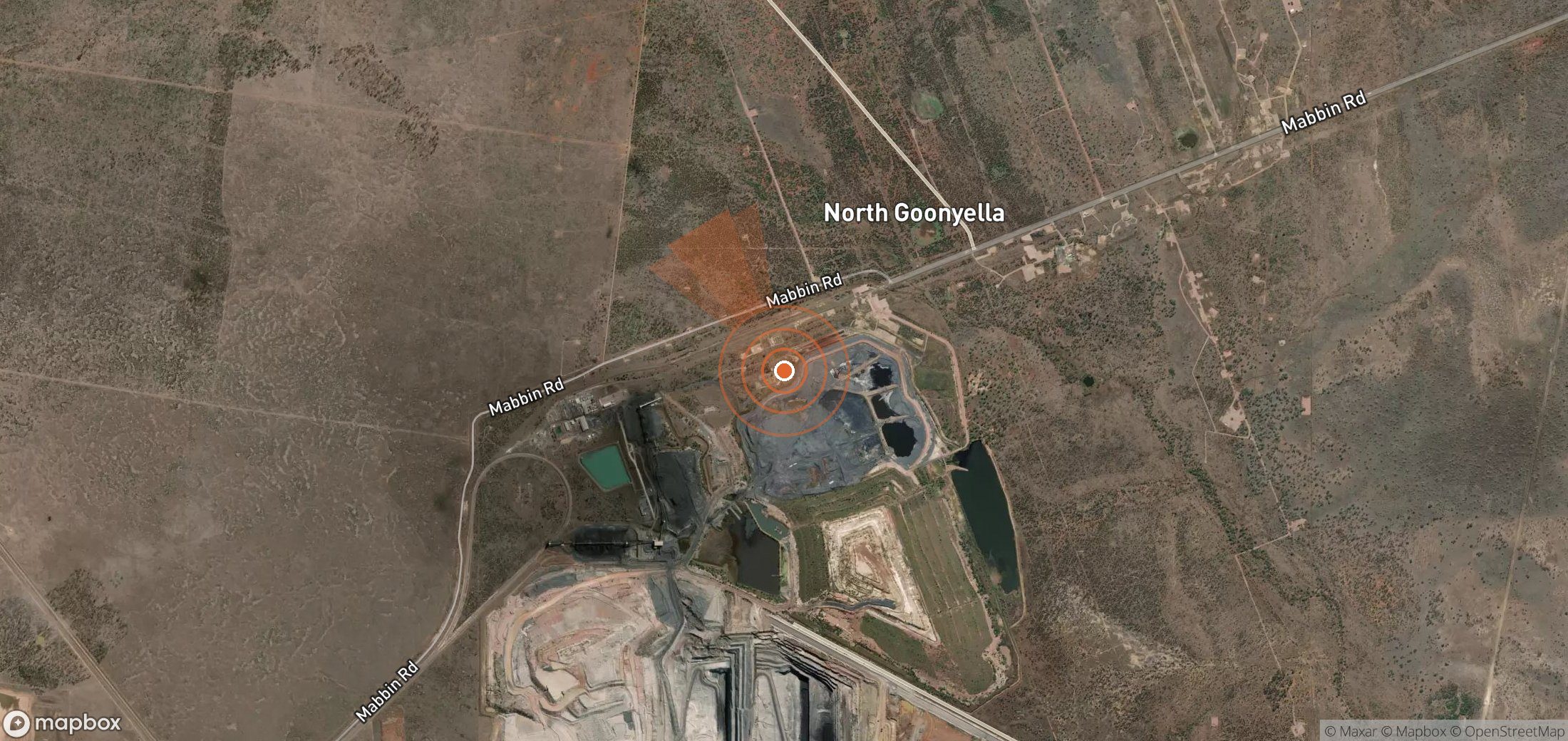 Satellite map of methane plume locations in Australia