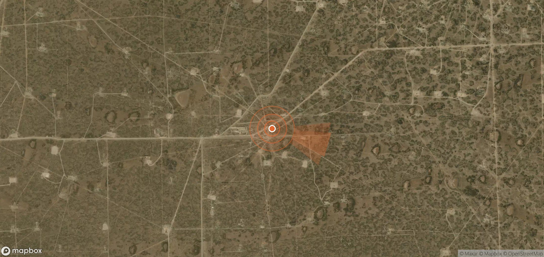 Satellite map of methane plume locations in Argentina