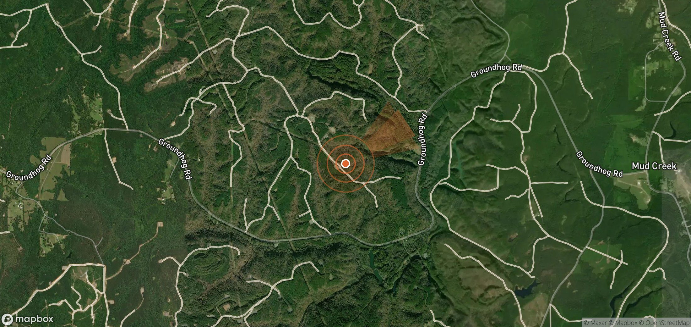 Satellite map of methane plume locations in United States