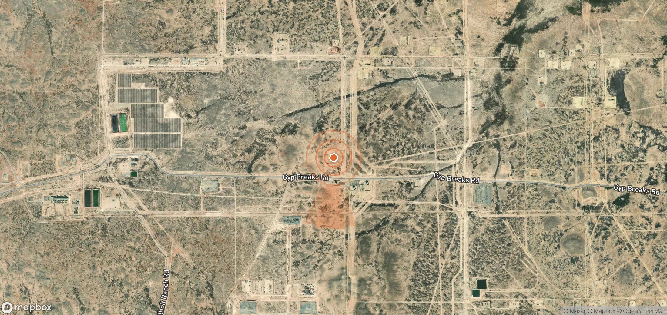 Satellite map of methane plume locations in United States