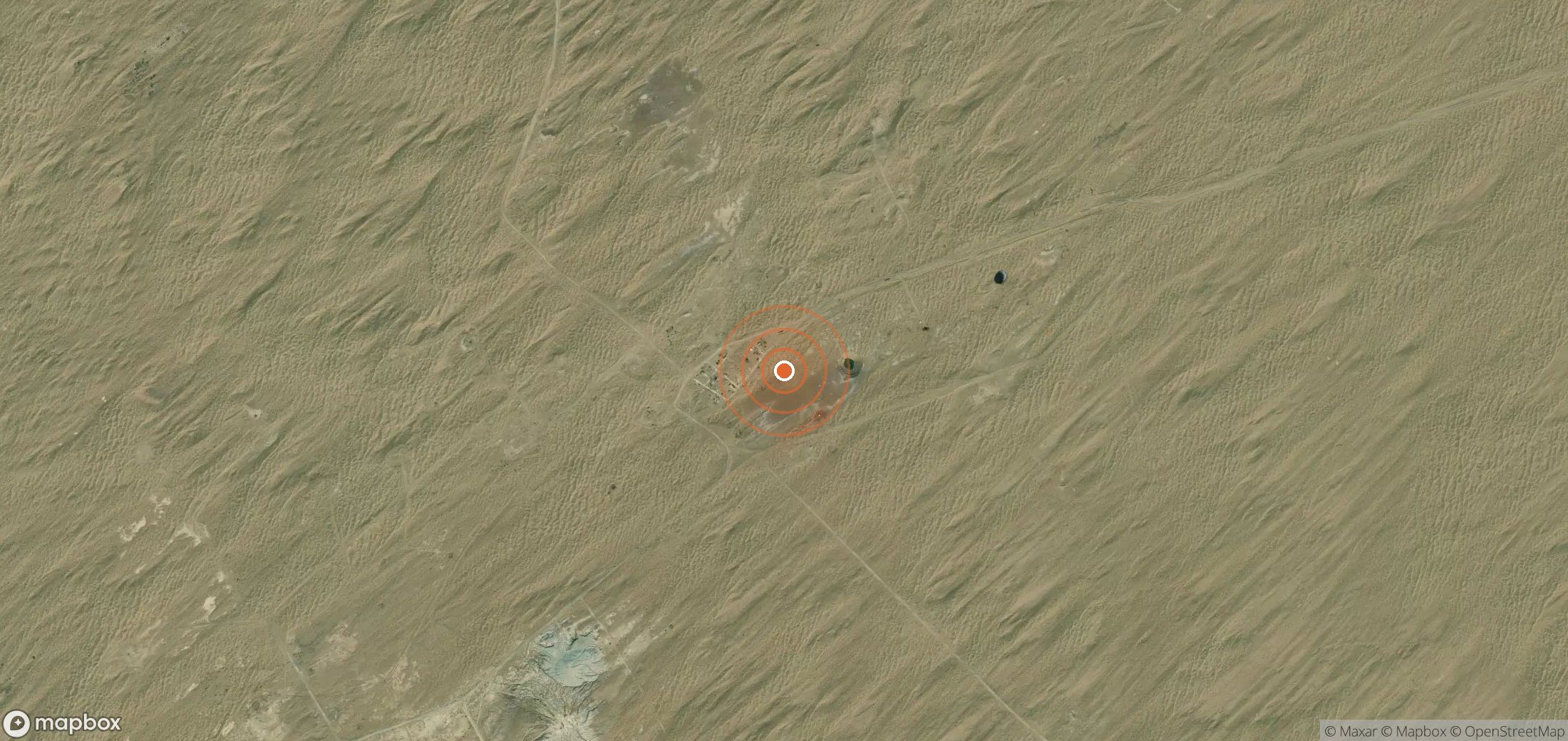 Mapa satelital de plumas de metano en Turkmenistán