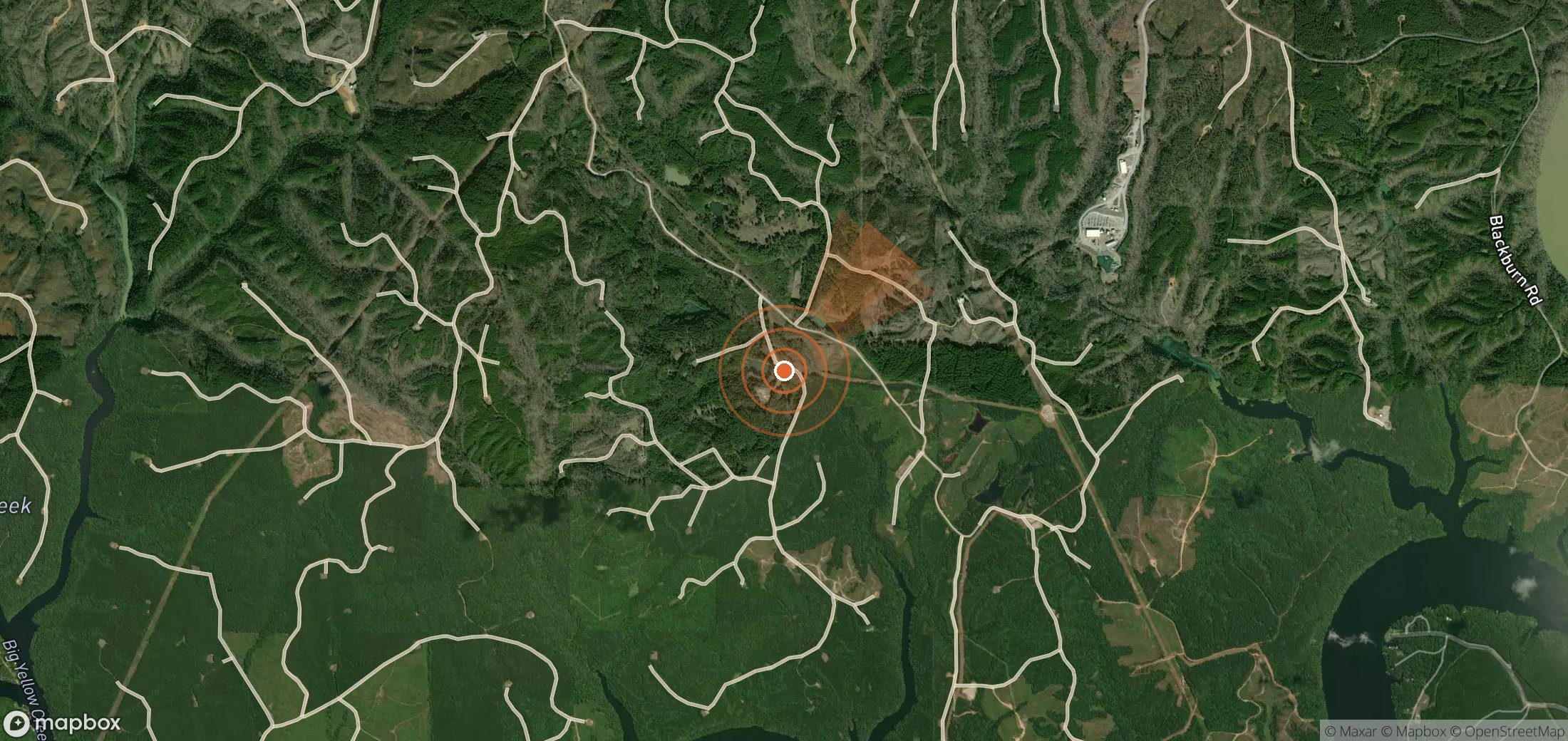 Mapa satelital de plumas de metano en Estados Unidos