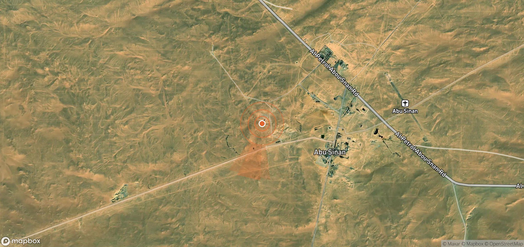 Mapa satelital de plumas de metano en Egipto