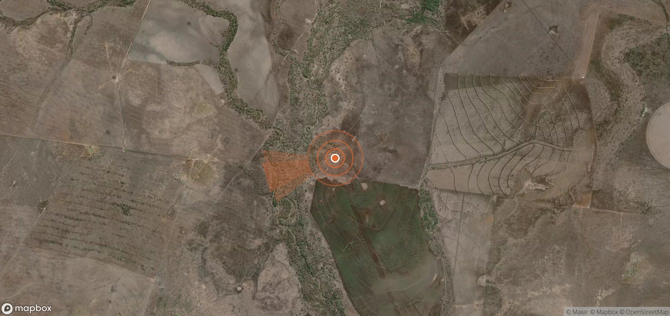 Mapa satelital de plumas de metano en Australia