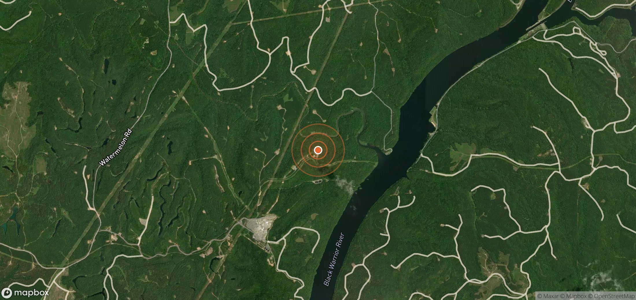 Satellite map of methane plume locations in United States
