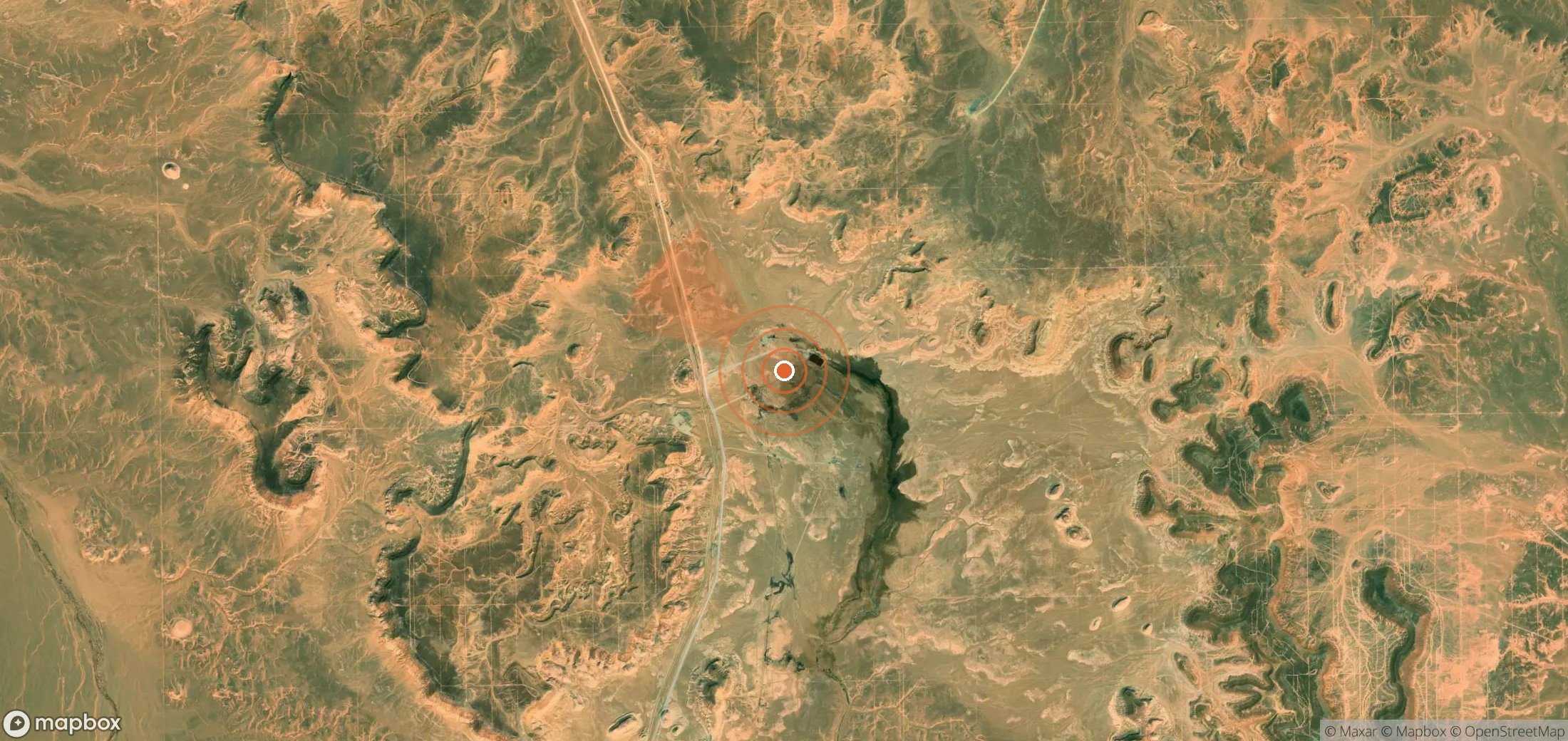 Satellite map of methane plume locations in Algeria