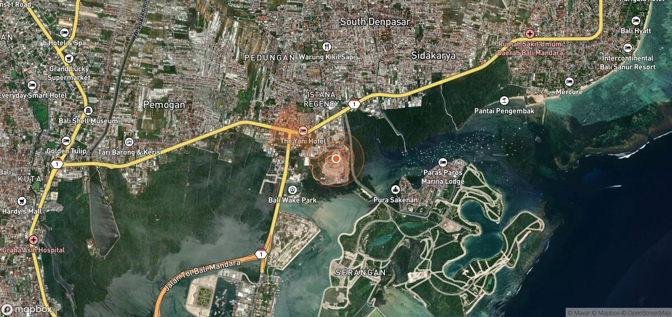 Mapa satelital de plumas de metano en Indonesia