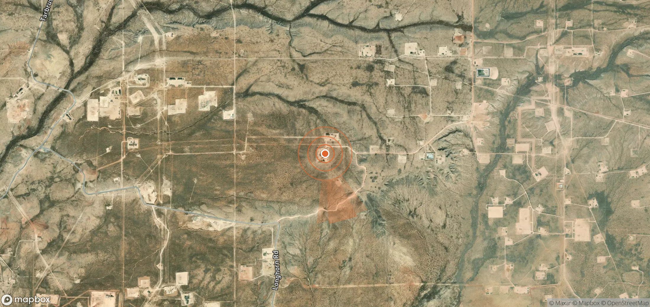 Satellite map of methane plume locations in United States
