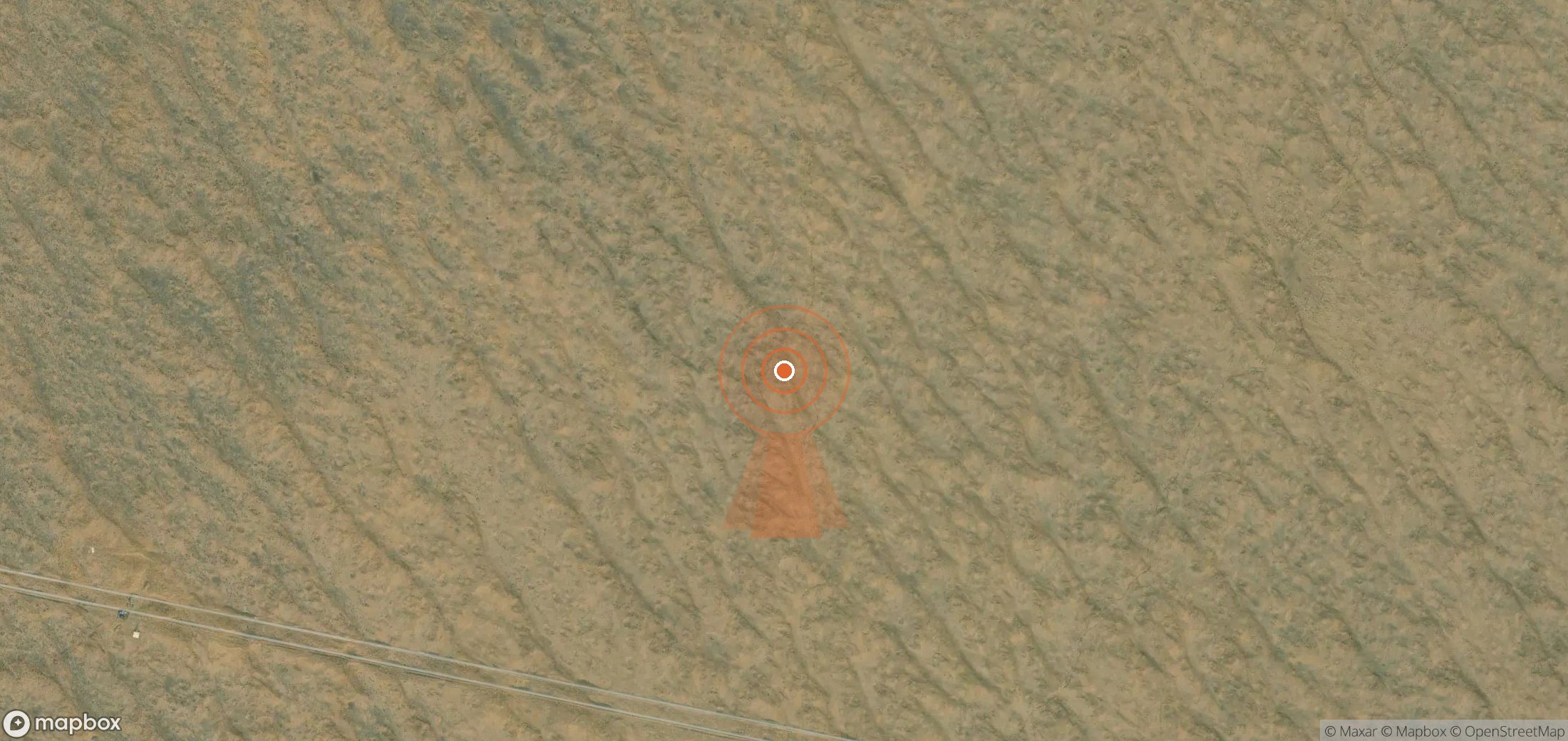 Mapa satelital de plumas de metano en Turkmenistán