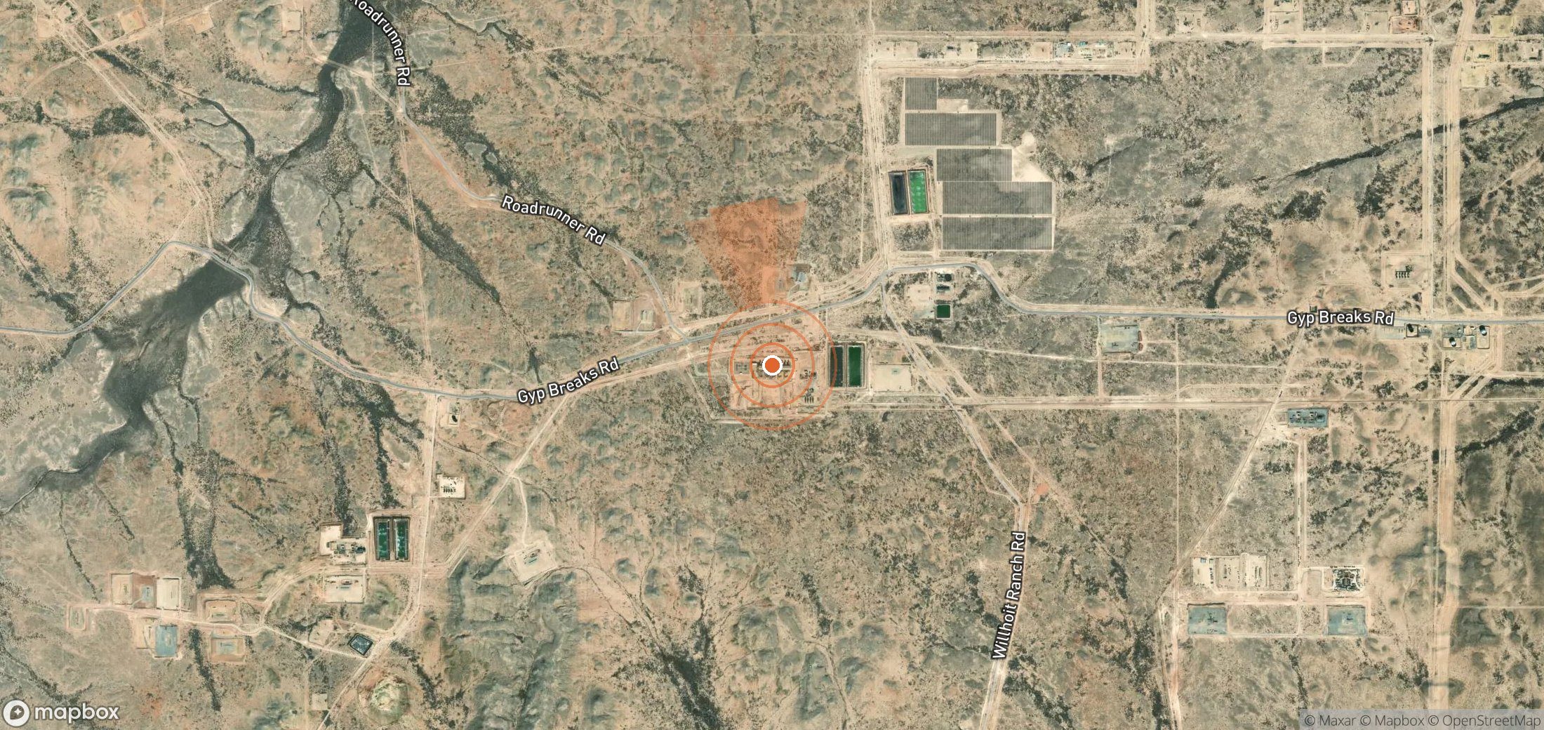 Satellite map of methane plume locations in United States