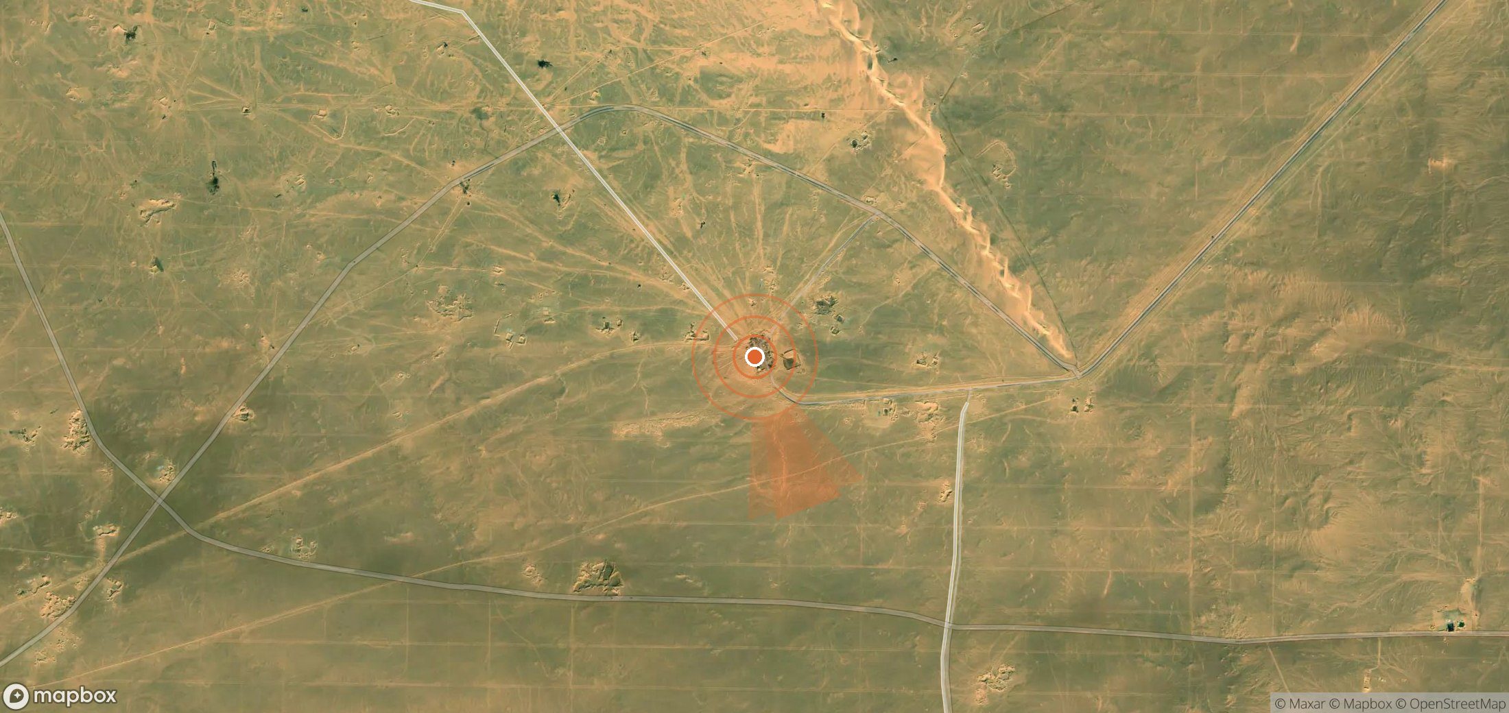 Mapa satelital de plumas de metano en Egipto