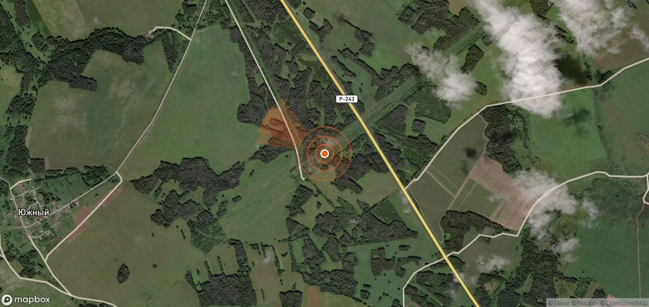Mapa satelital de plumas de metano en Rusia