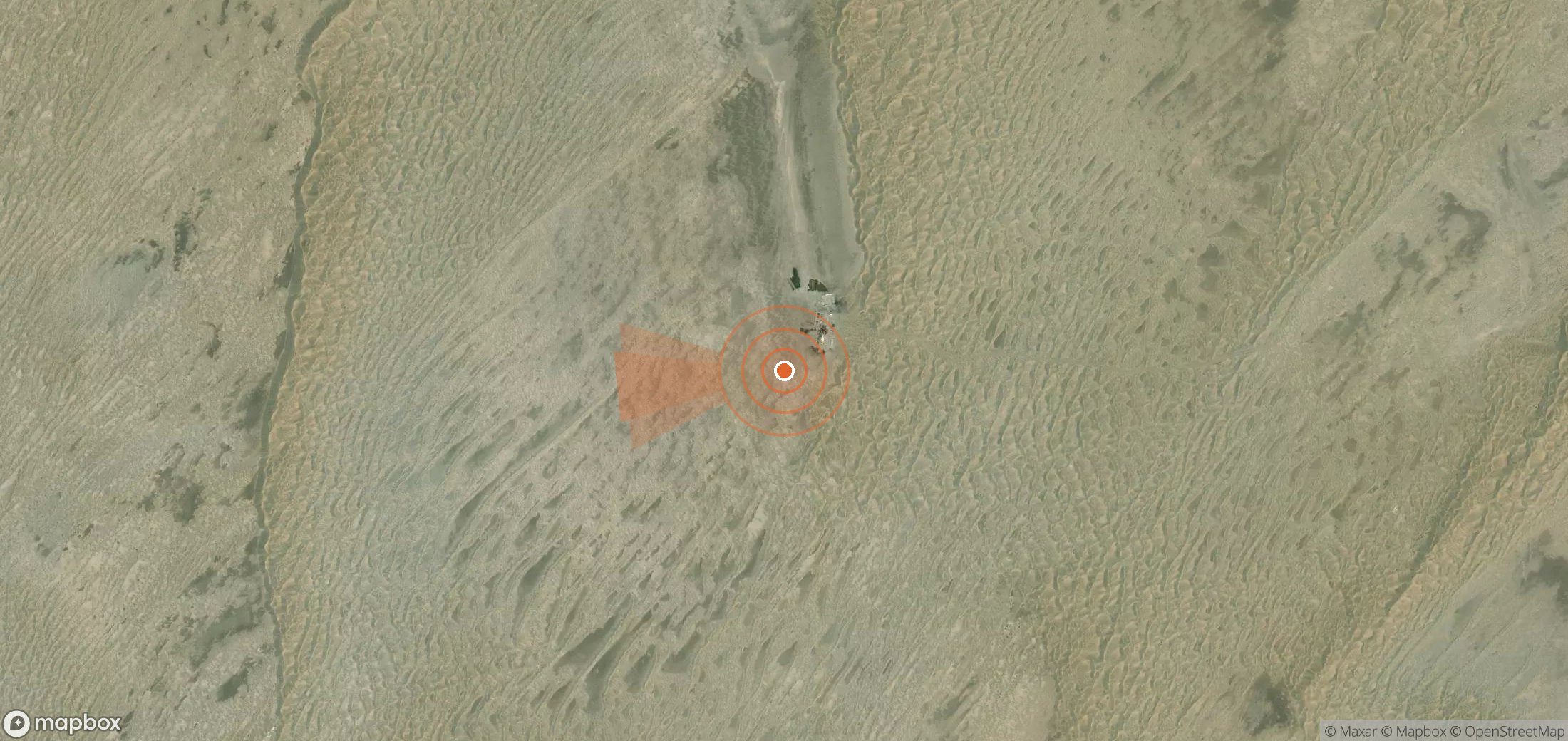 Mapa satelital de plumas de metano en Turkmenistán