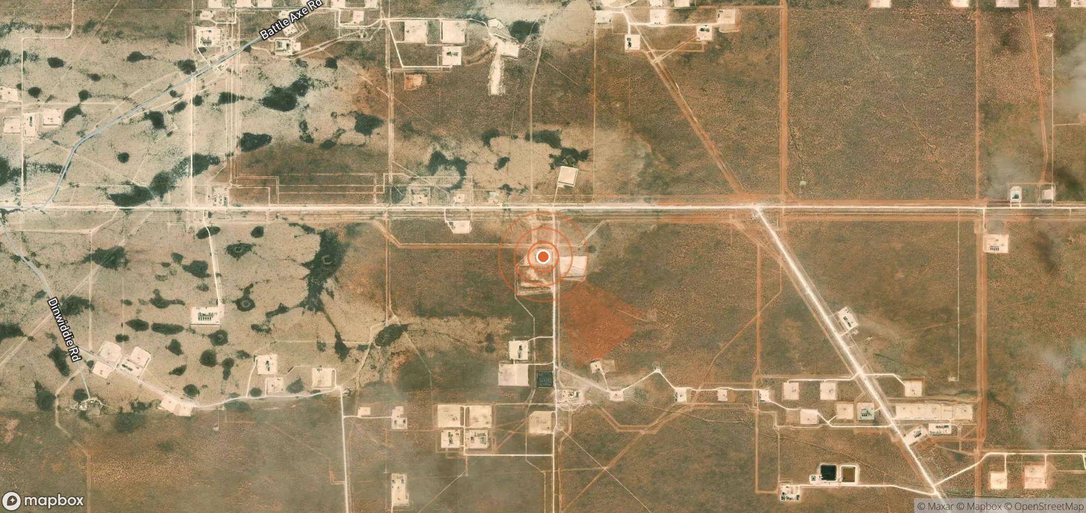 Mapa satelital de plumas de metano en Estados Unidos