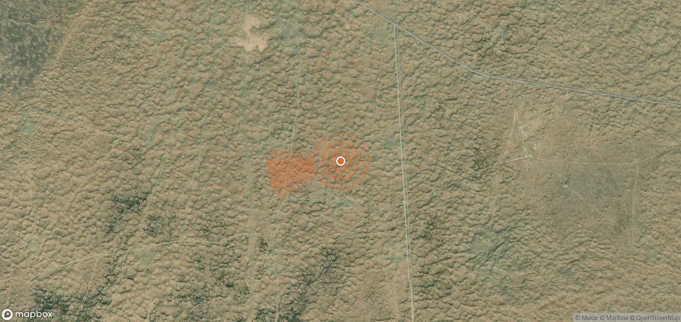 Satellite map of methane plume locations in Turkmenistan