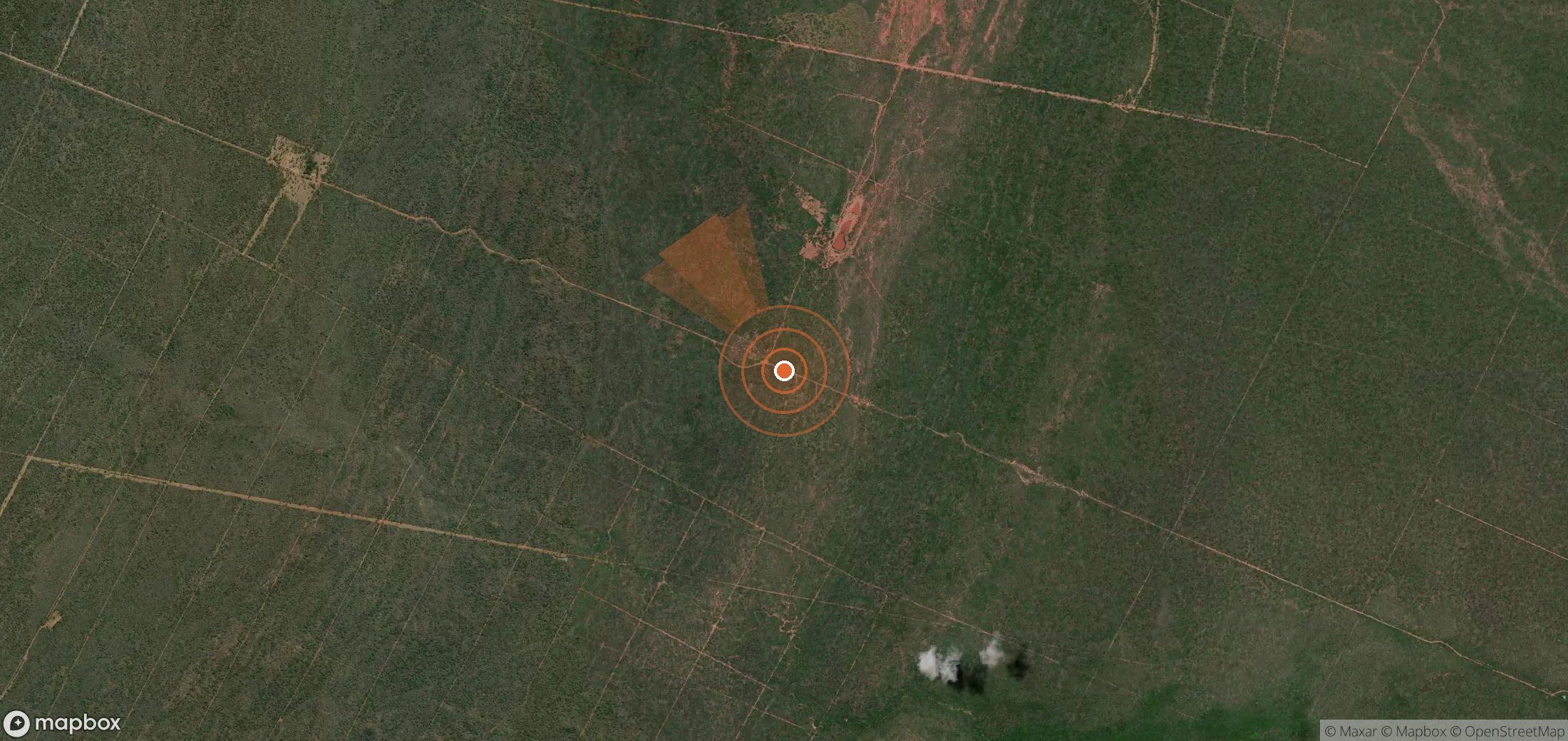 Mapa satelital de plumas de metano en Argentina