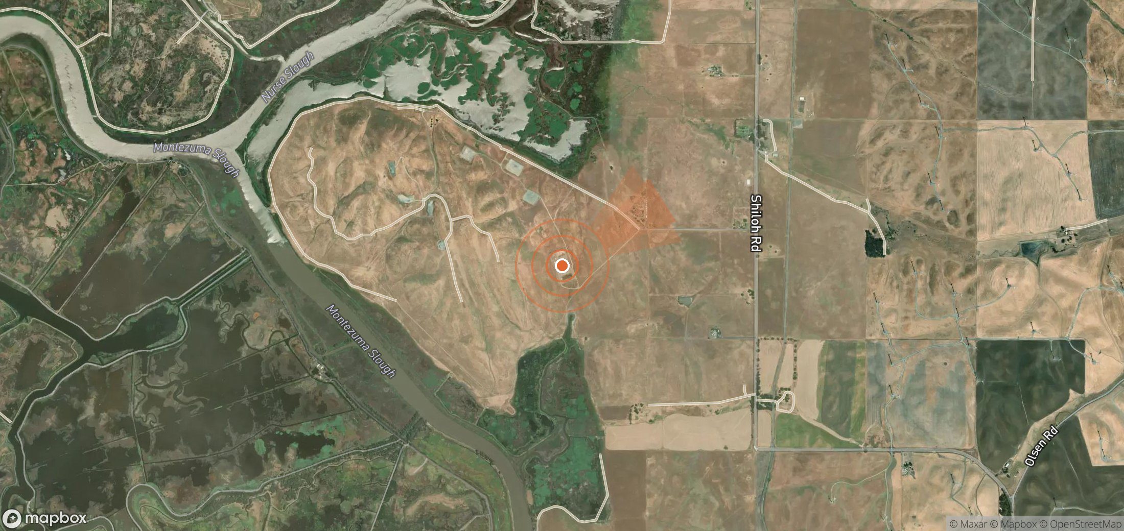 Mapa satelital de plumas de metano en Estados Unidos