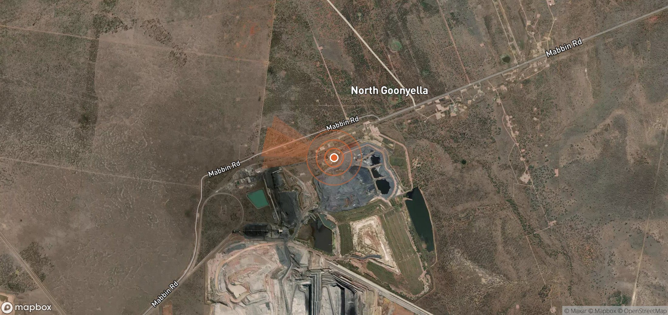 Mapa satelital de plumas de metano en Australia
