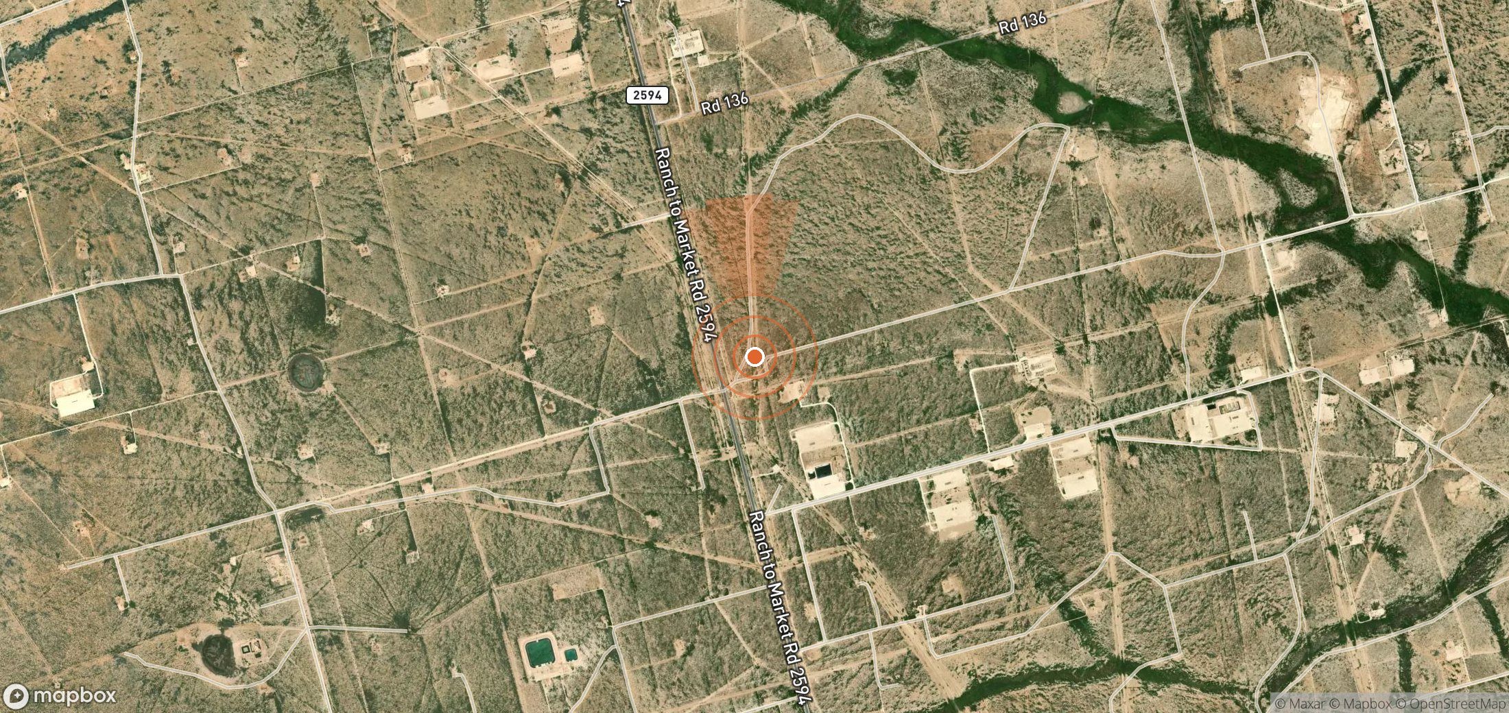 Satellite map of methane plume locations in United States