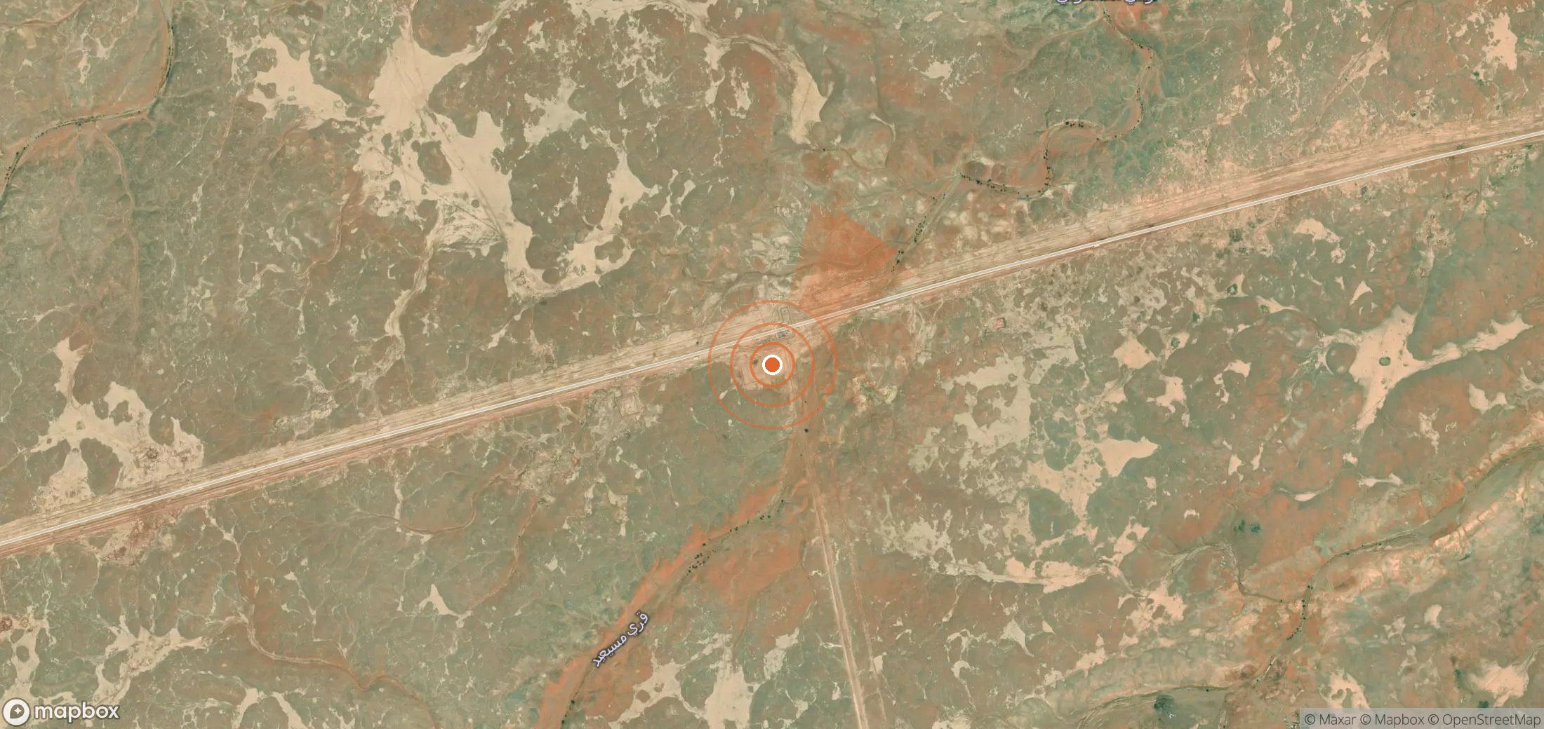 Mapa satelital de plumas de metano en Arabia Saudí