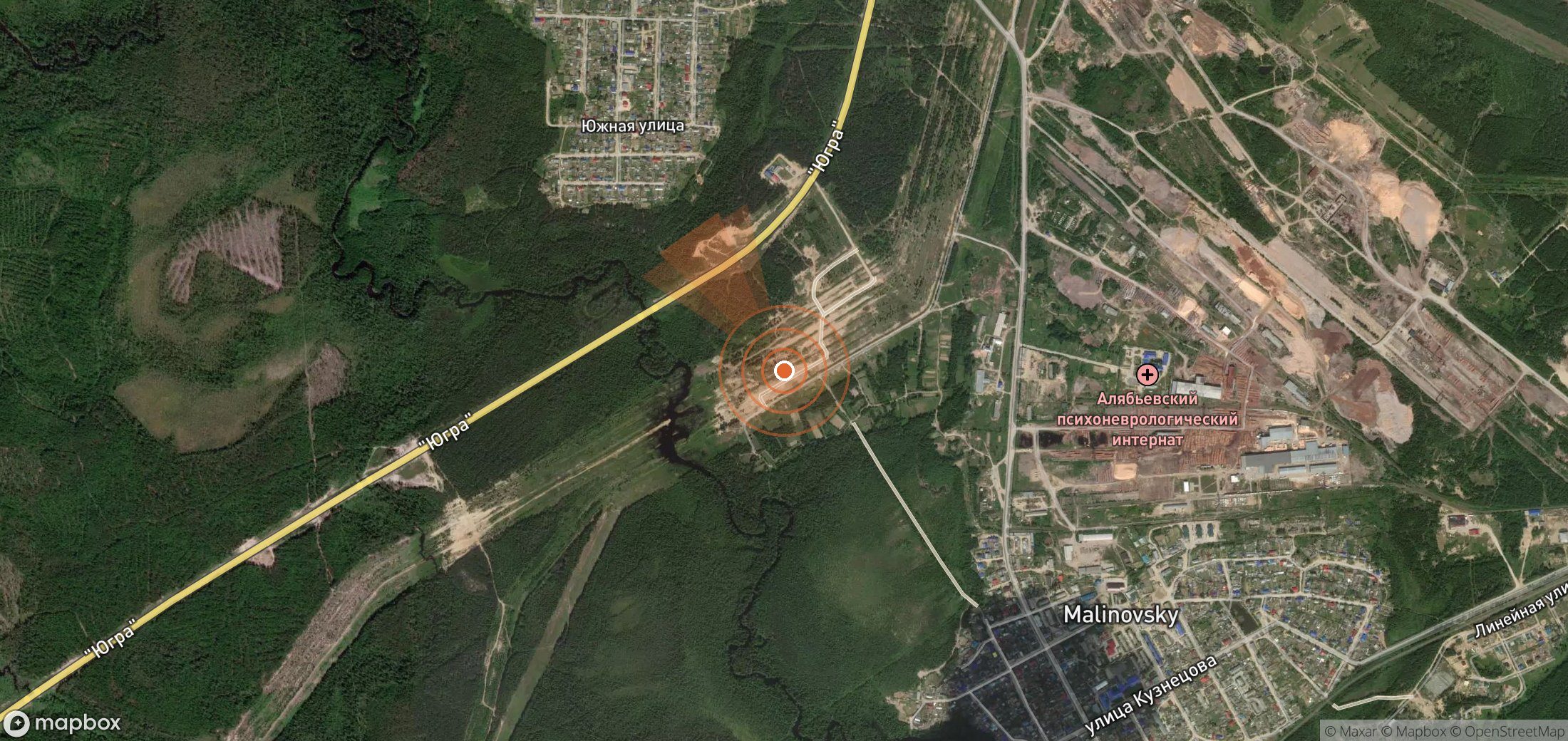 Satellite map of methane plume locations in Russia