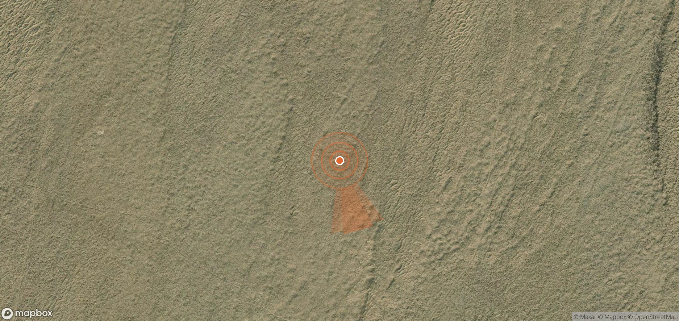 Mapa satelital de plumas de metano en Turkmenistán