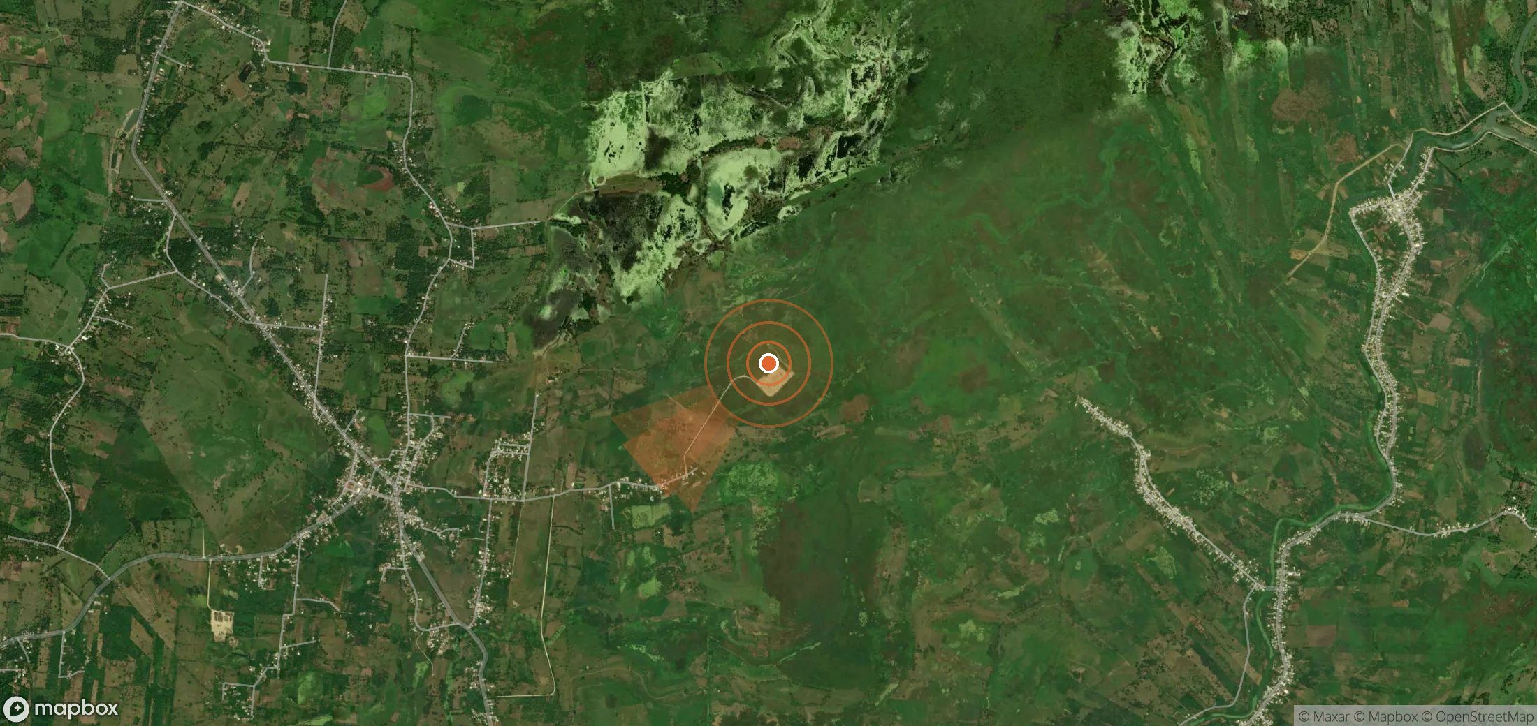 Satellite map of methane plume locations in Mexico