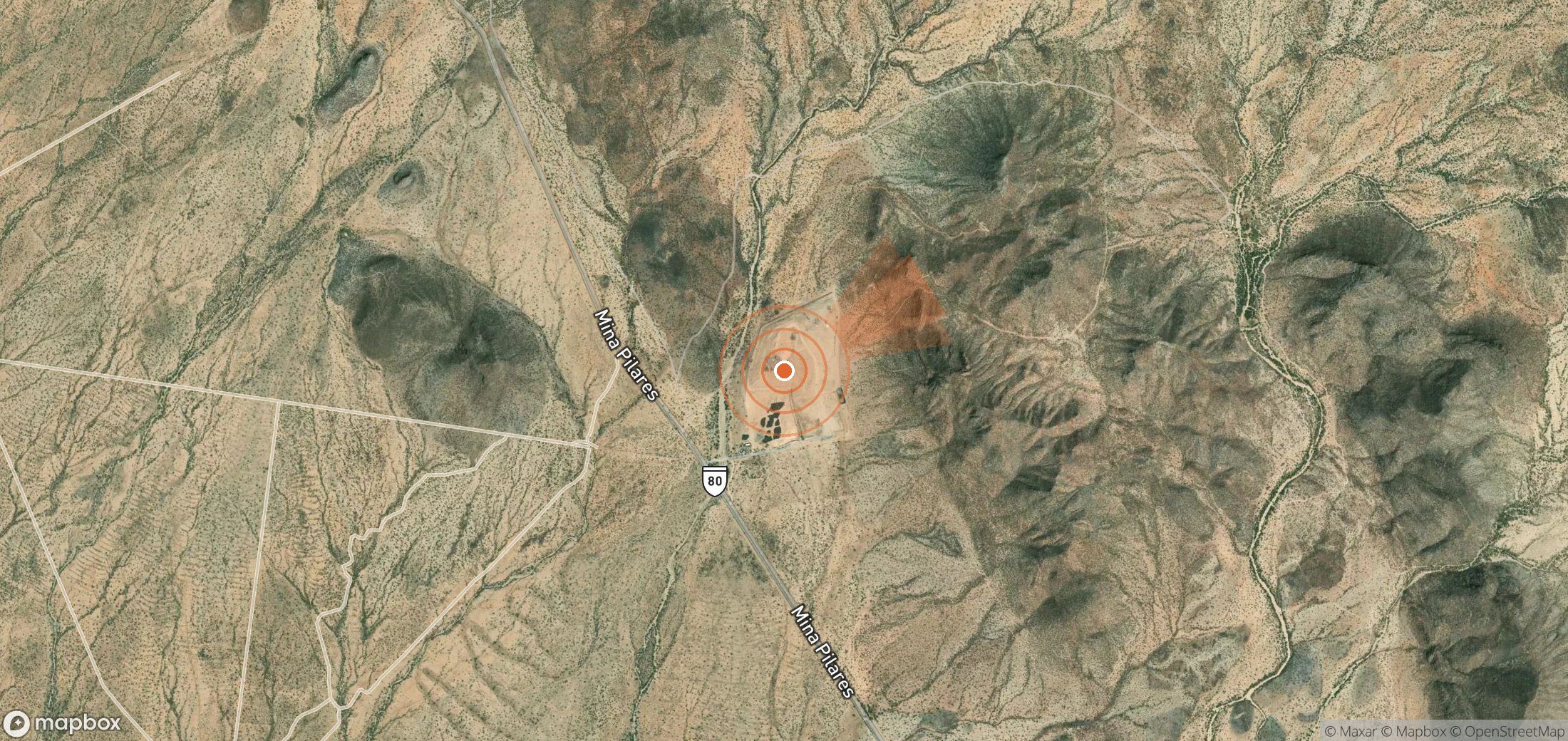 Satellite map of methane plume locations in Mexico