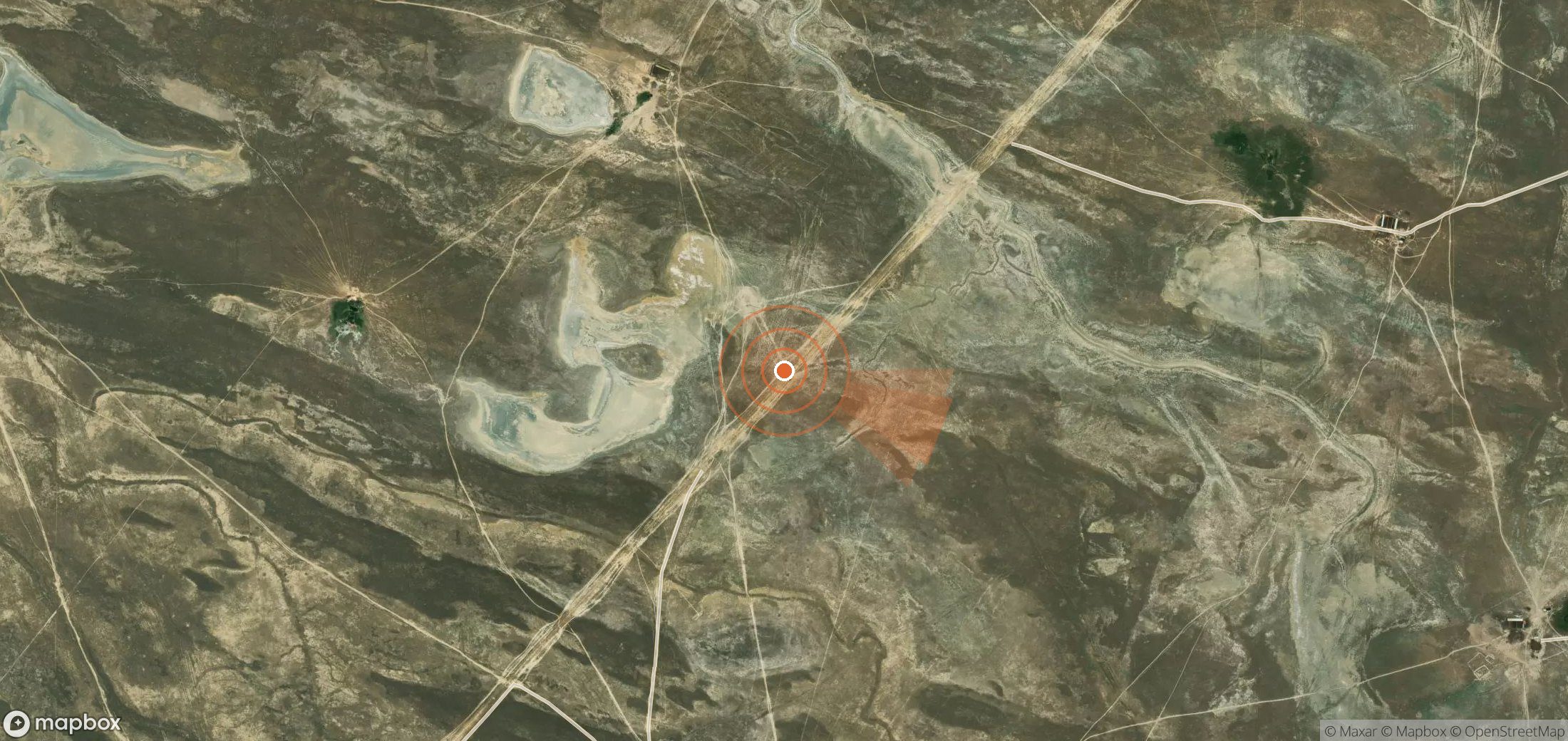 Satellite map of methane plume locations in Russia