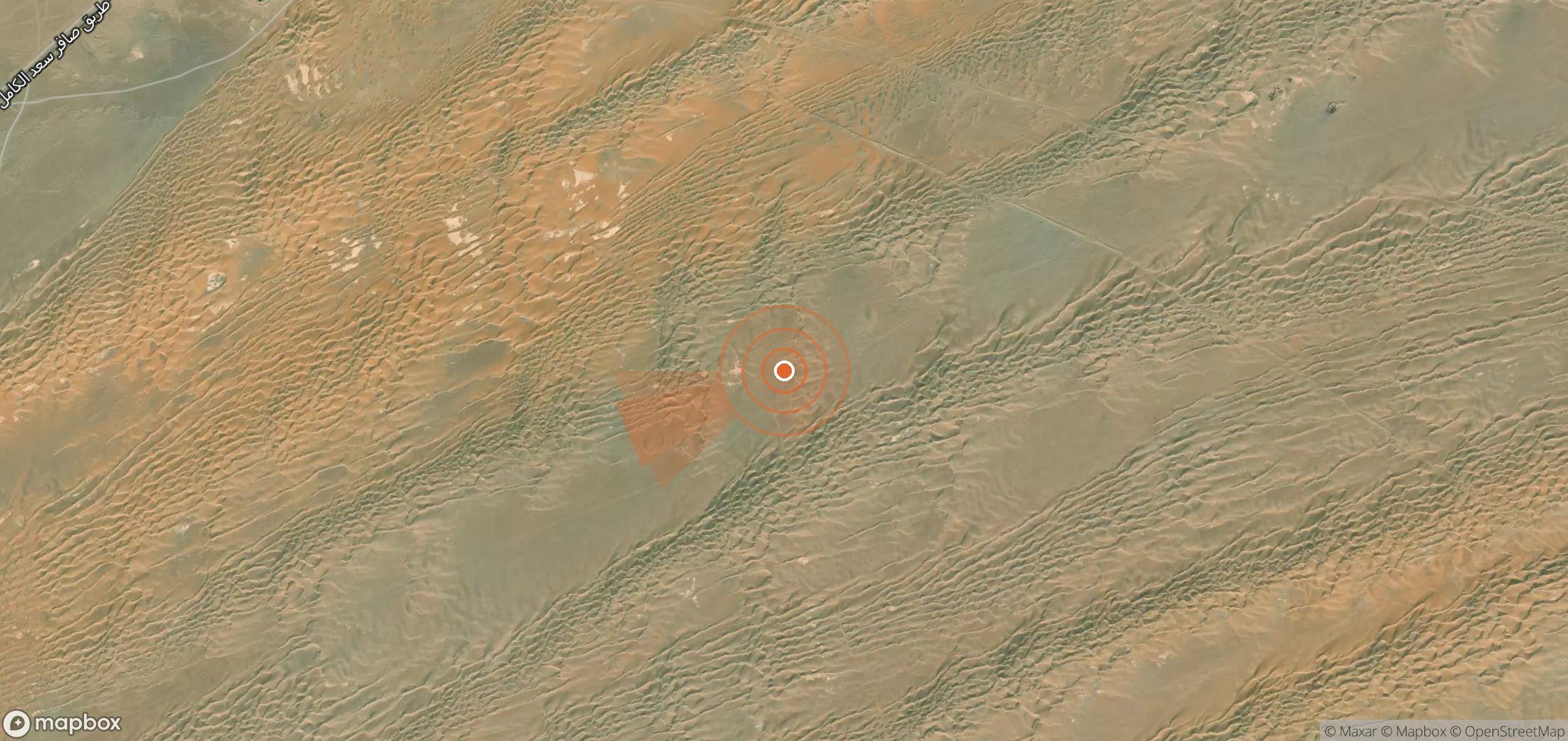 Satellite map of methane plume locations in Yemen