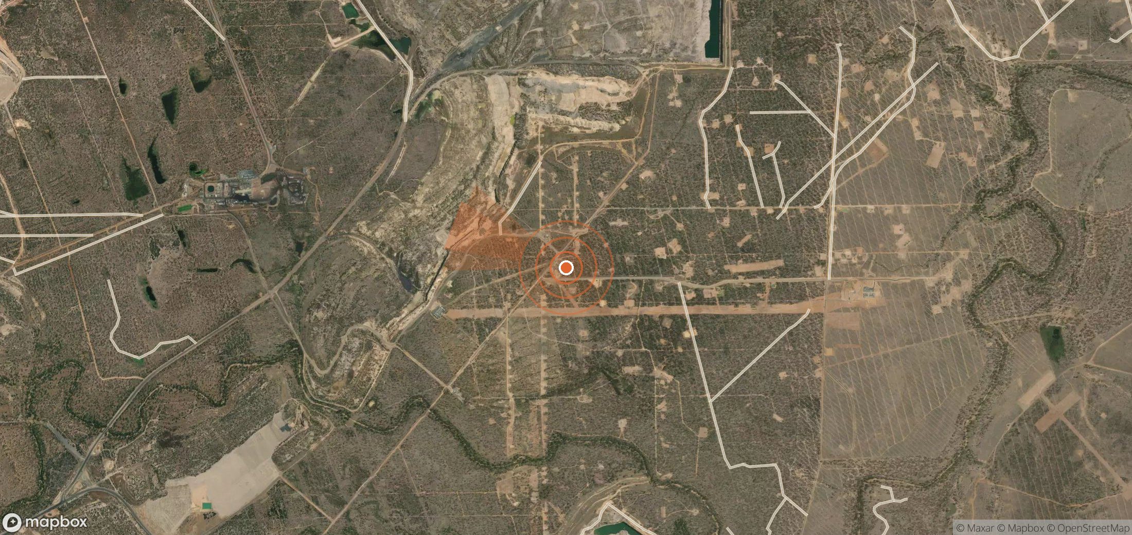 Mapa satelital de plumas de metano en Australia