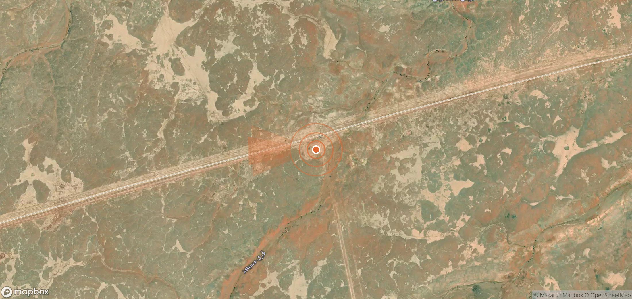 Mapa satelital de plumas de metano en Arabia Saudí