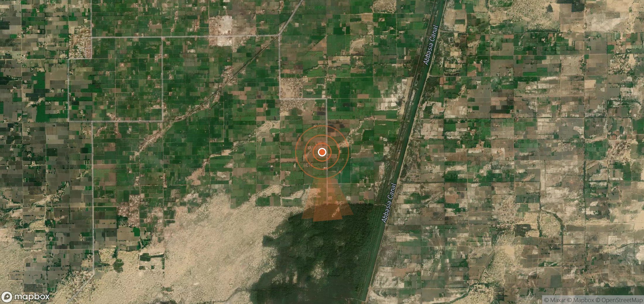 Satellite map of methane plume locations in Pakistan