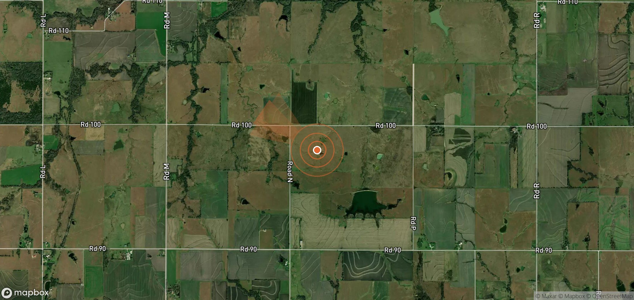 Mapa satelital de plumas de metano en Estados Unidos