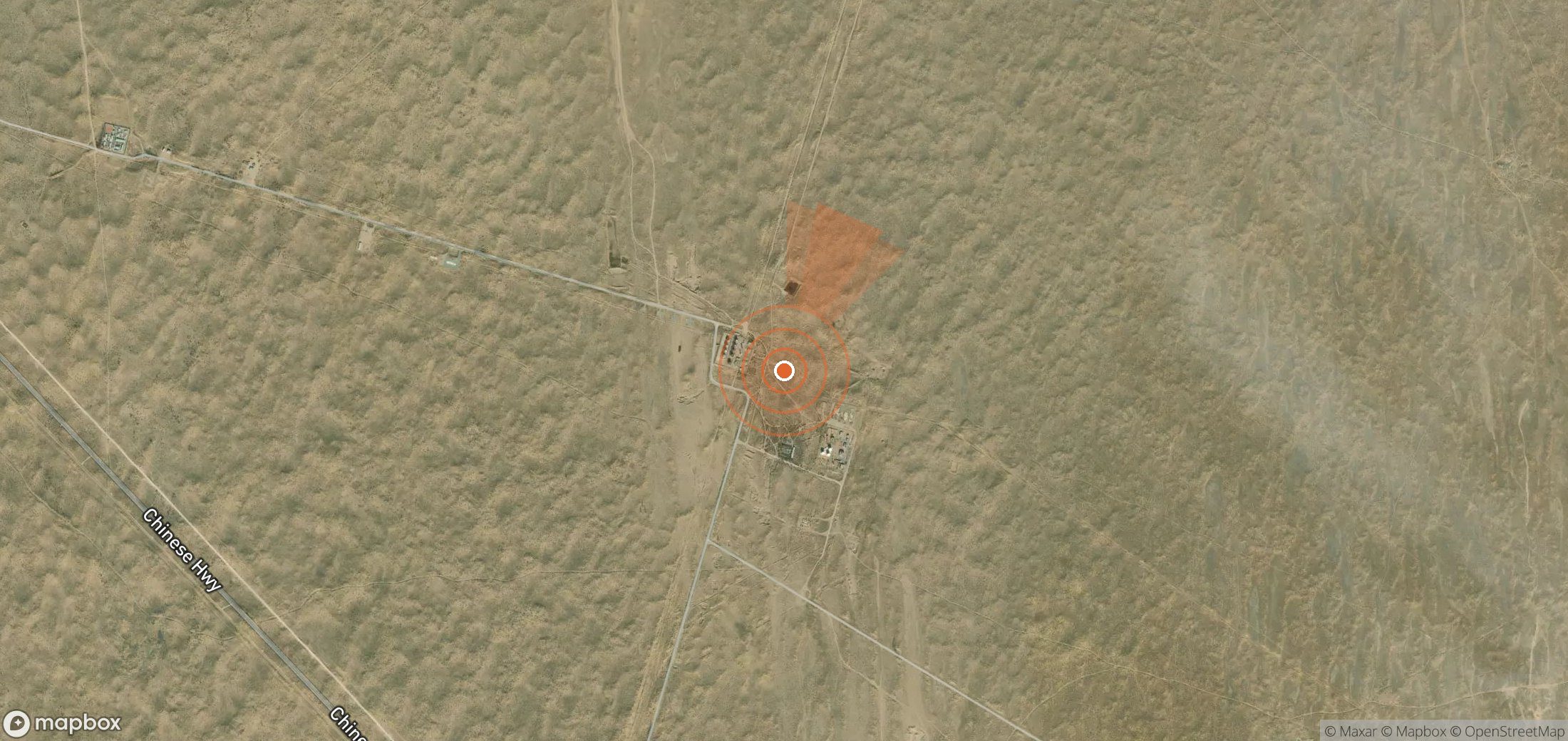 Mapa satelital de plumas de metano en Turkmenistán