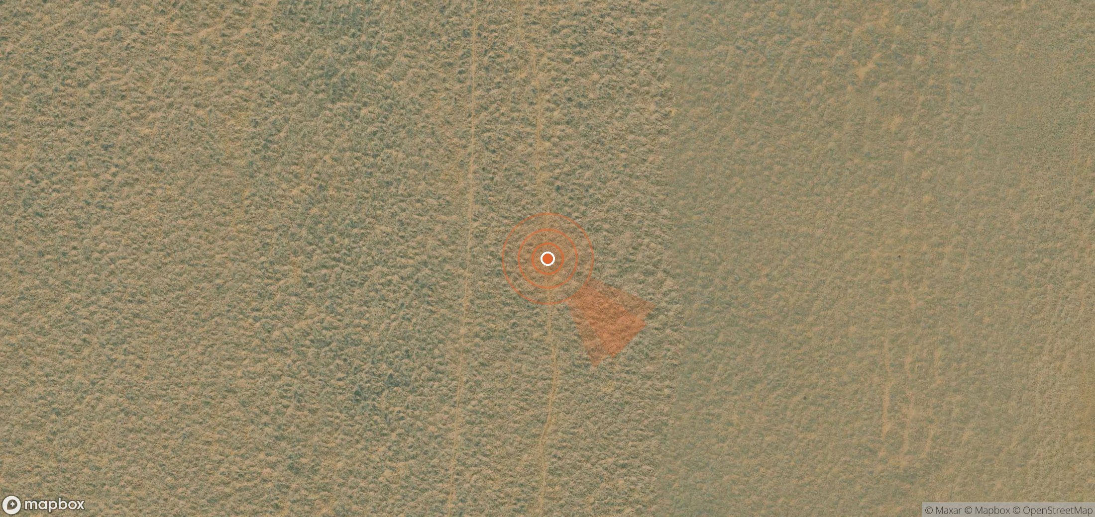 Satellite map of methane plume locations in Turkmenistan