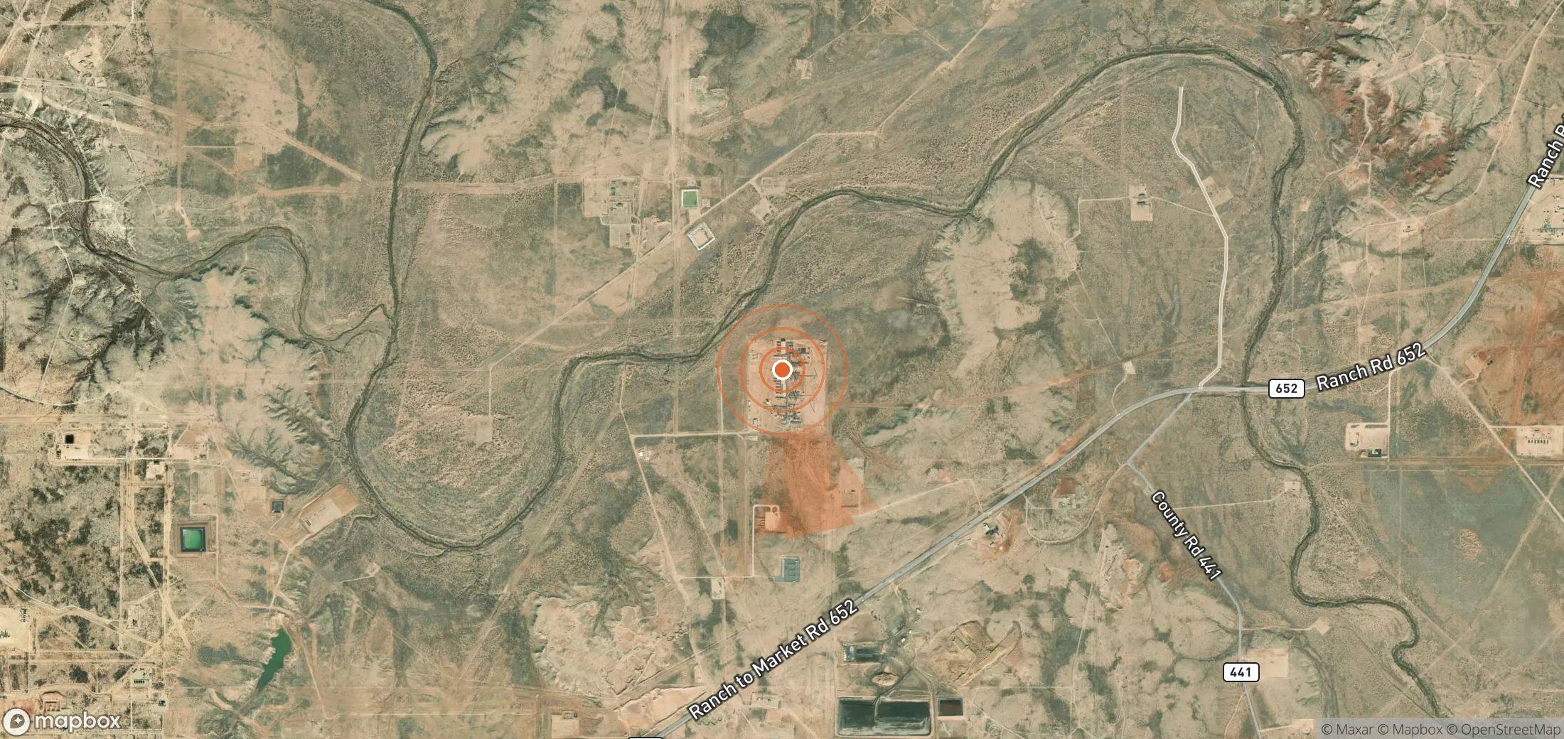 Mapa satelital de plumas de metano en Estados Unidos