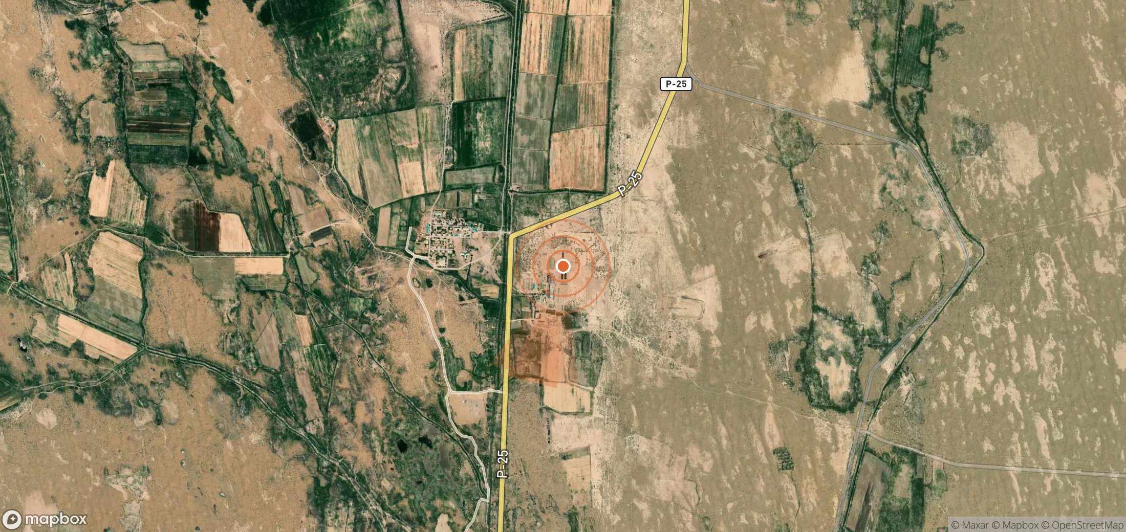 Mapa satelital de plumas de metano en Turkmenistán